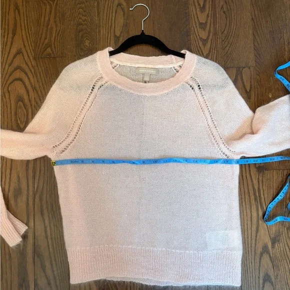Banana Republic Pink Large Women's Sweater Top Mohair Wool Pastel Office Casual - Picture 9 of 12